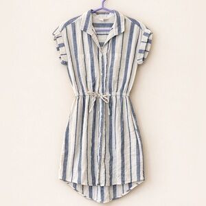 Japna - Blue and White Striped Dress 100% coton
